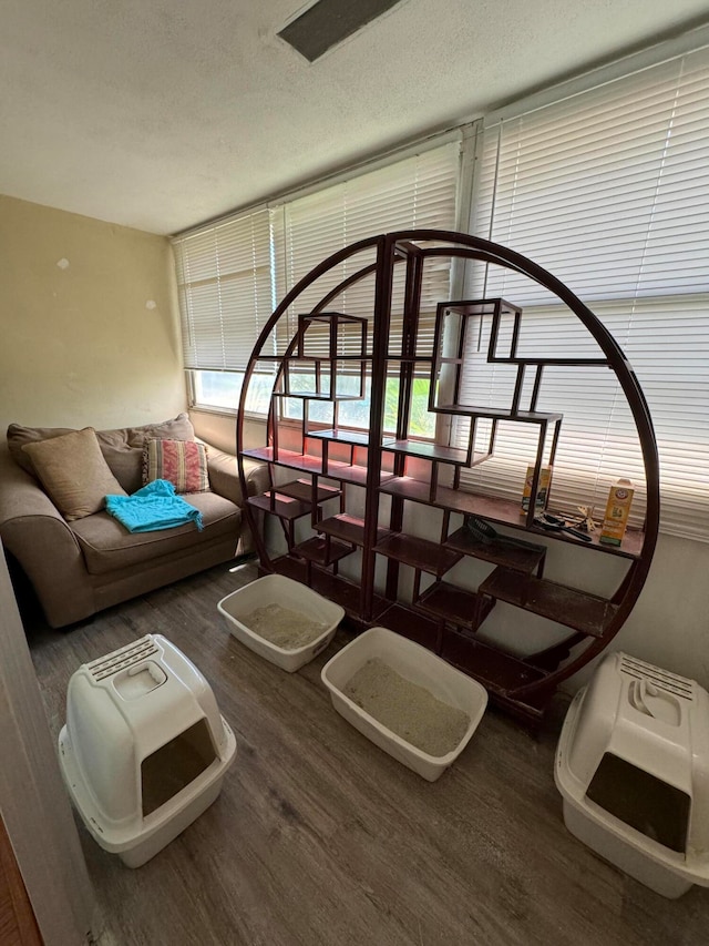 interior space featuring dark hardwood / wood-style flooring