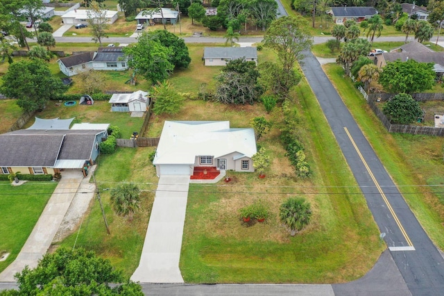 aerial view with a residential view