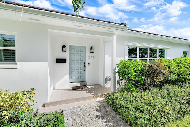 view of doorway to property