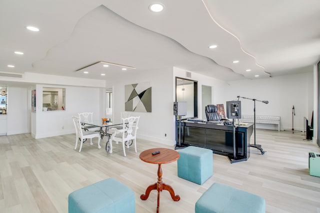 interior space with light wood-type flooring