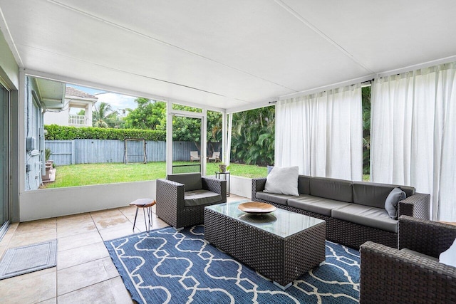 view of sunroom / solarium