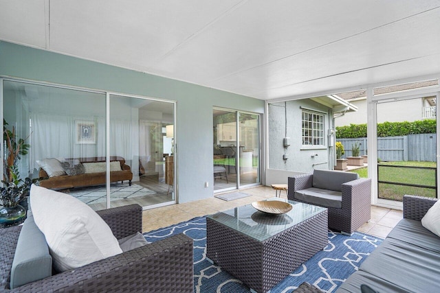 view of sunroom / solarium