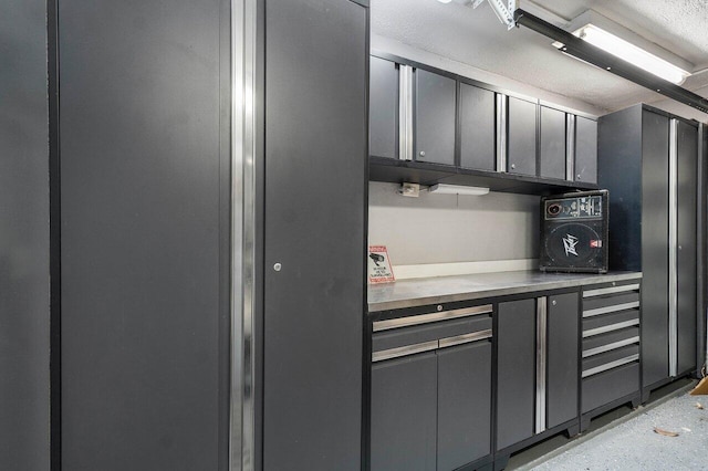 kitchen with stainless steel fridge