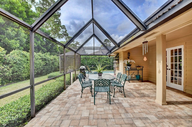 view of sunroom