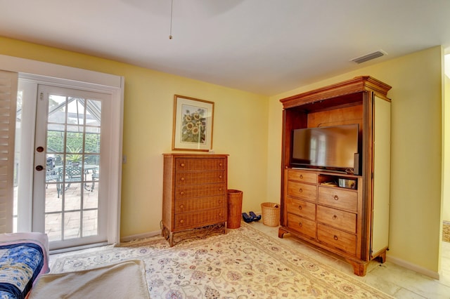 interior space with light tile flooring