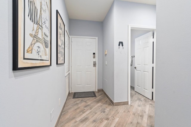 entryway featuring light hardwood / wood-style floors