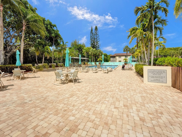 view of pool with a patio