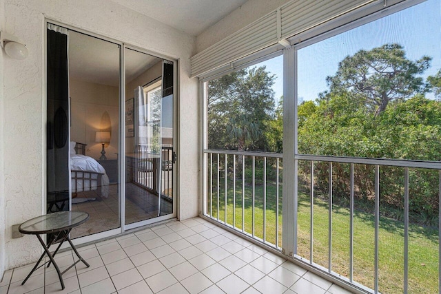 view of sunroom