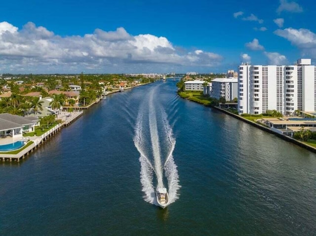 318 SE 5th Ave Unit A 201, Delray Beach, FL 33483 - aerial view featuring a water view