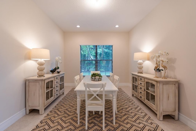 view of dining room