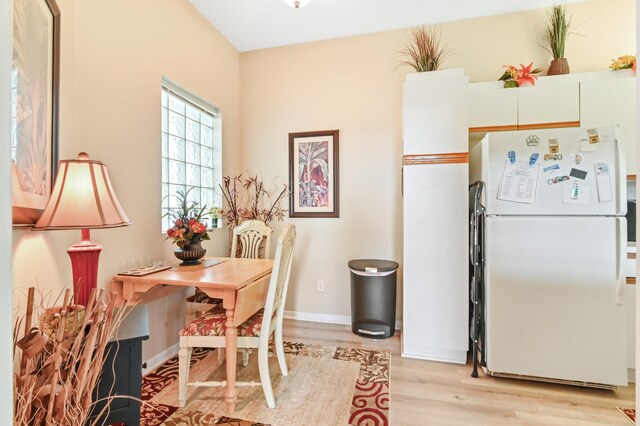 dining area featuring light hardwood / wood-style flooring