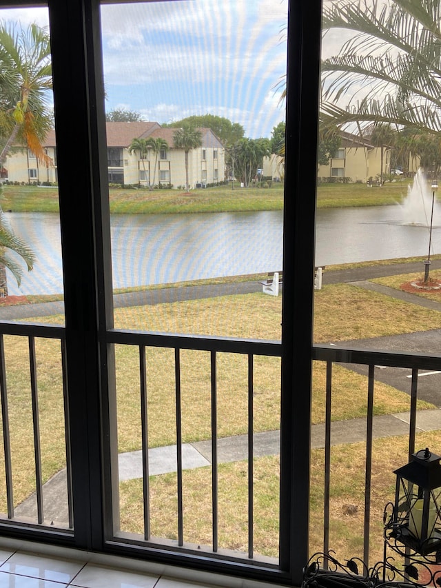 view of water feature