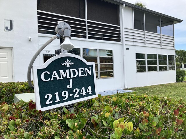226 Camden J, West Palm Beach, FL 33417 - view of community / neighborhood sign