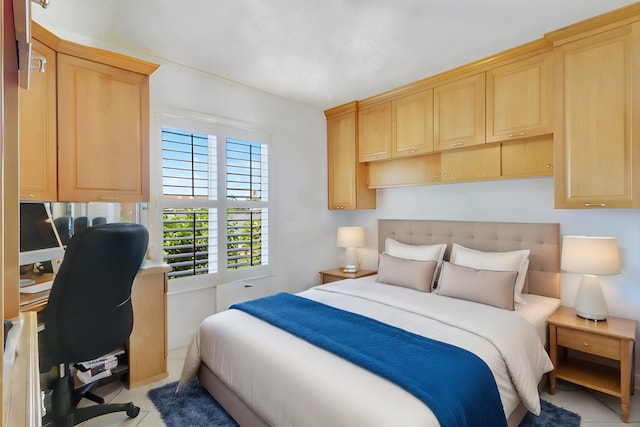 view of tiled bedroom