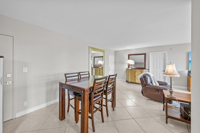 view of tiled dining area