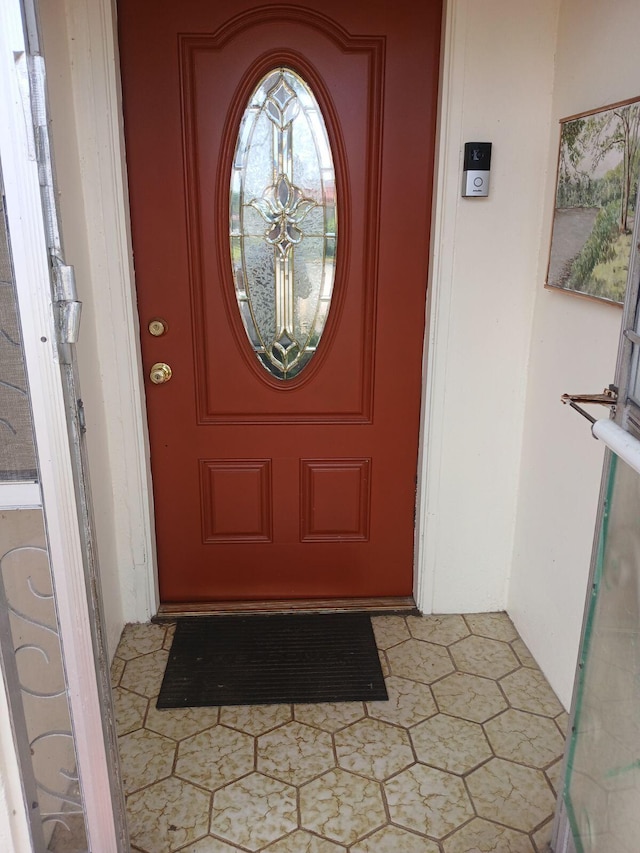 view of doorway to property