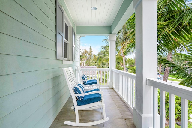 balcony with covered porch