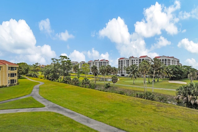 surrounding community featuring a lawn