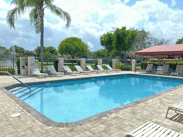 view of pool with a patio