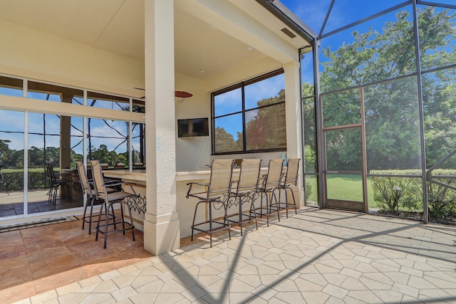 view of sunroom / solarium