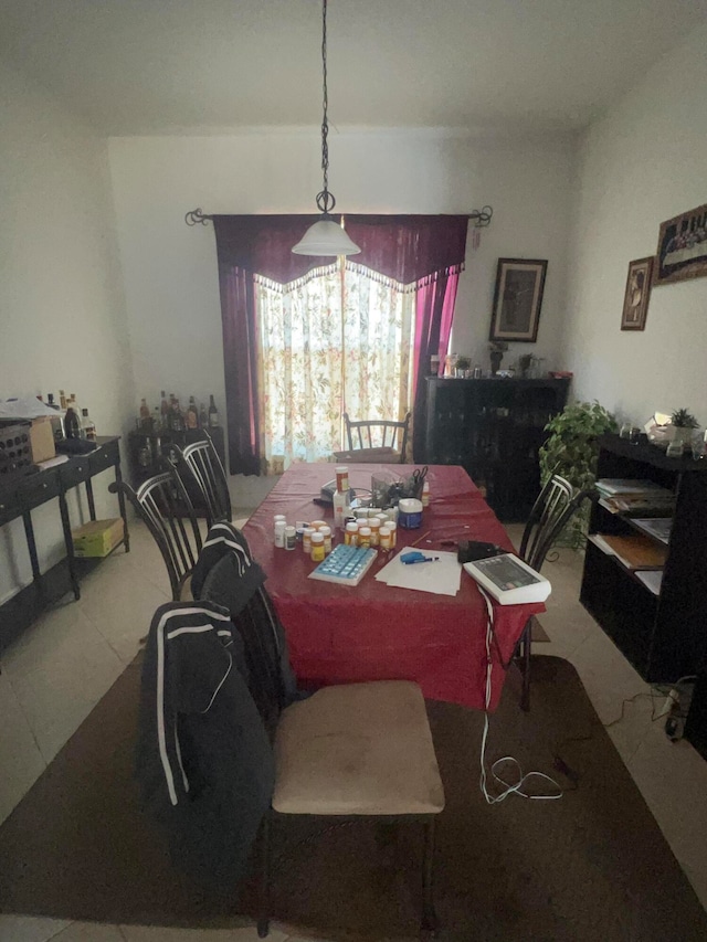 dining room featuring tile flooring