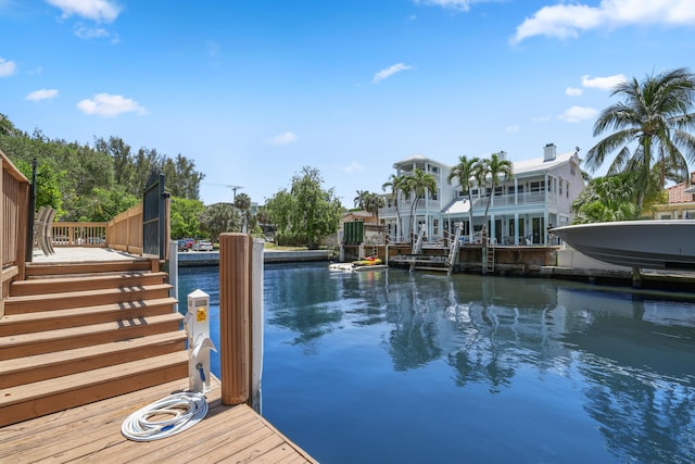 view of dock area