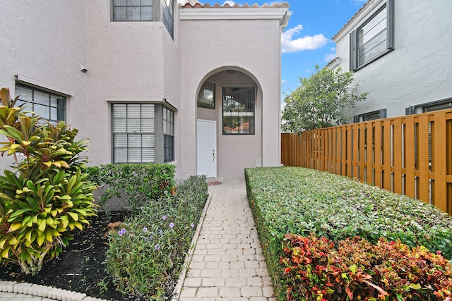 view of doorway to property