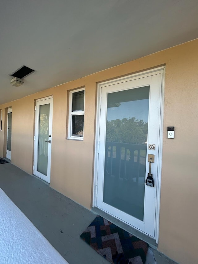 view of doorway to property