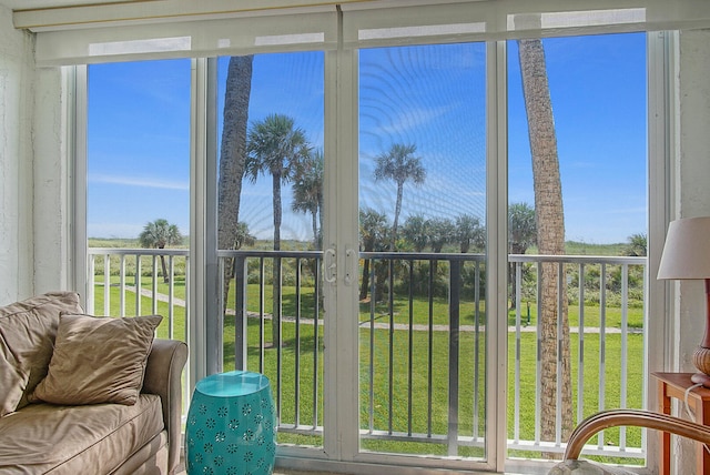 view of sunroom