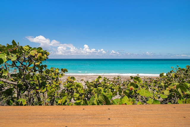 property view of water with a view of the beach