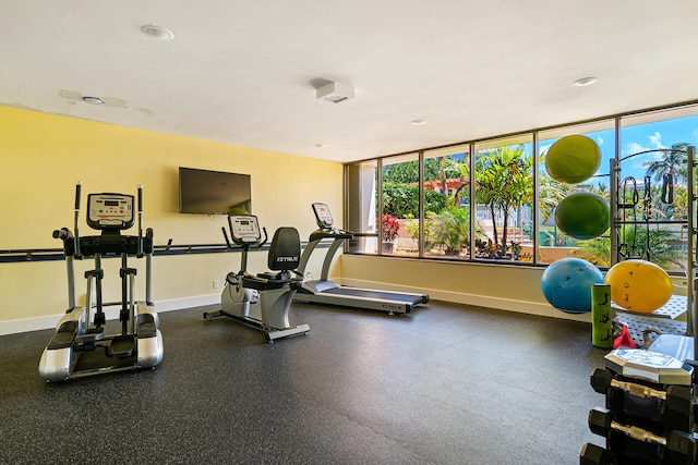 view of workout area