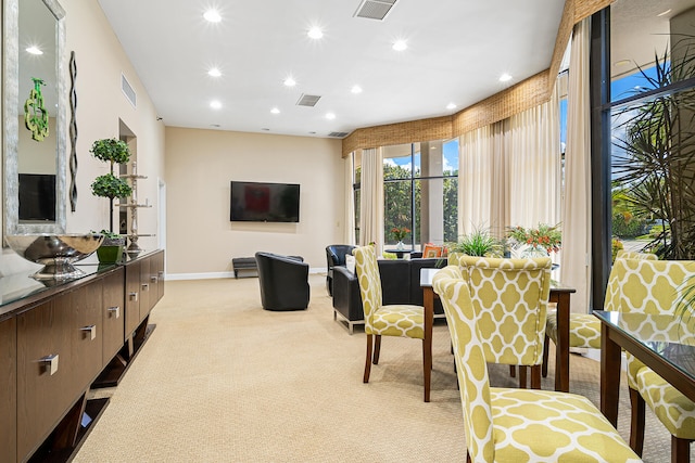 interior space with light colored carpet