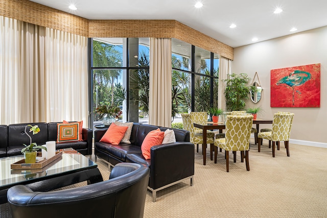 view of carpeted living room