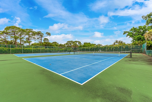 view of tennis court