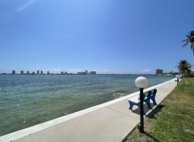 view of water feature