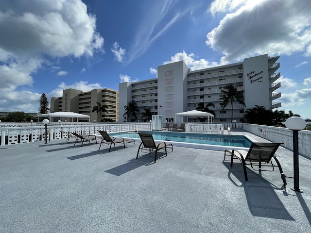 view of pool with a patio area