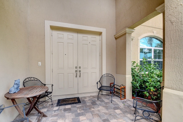 view of doorway to property