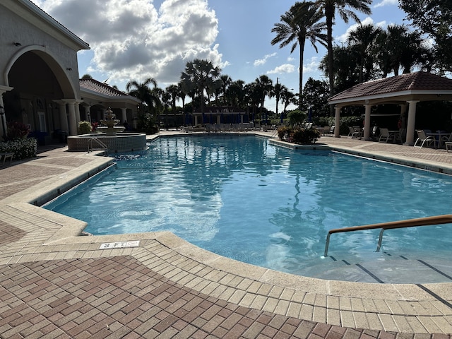 view of pool with a patio