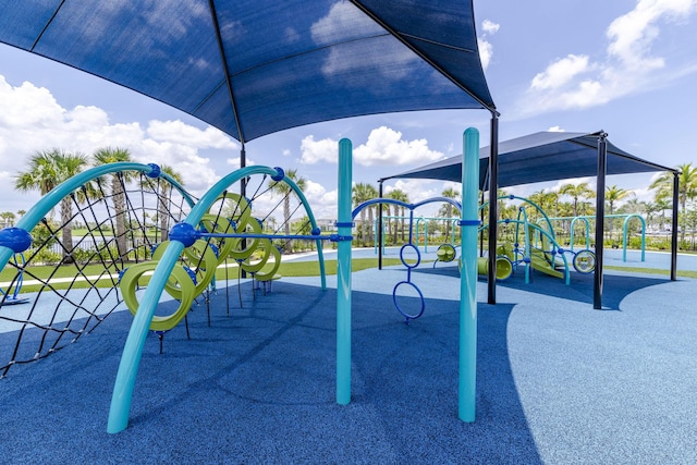 view of community jungle gym