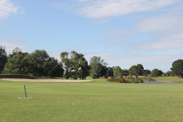 view of home's community with a lawn