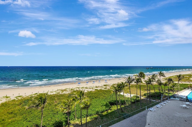 property view of water with a view of the beach