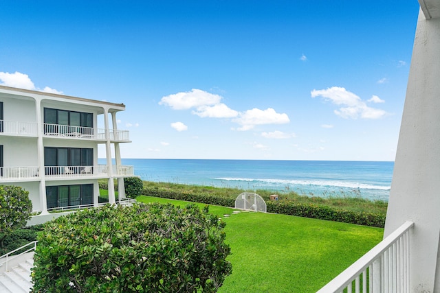 water view featuring a beach view