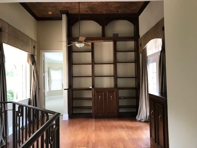 hall featuring light hardwood / wood-style floors