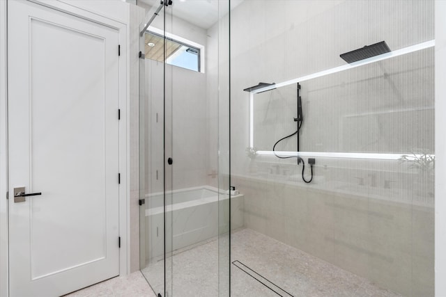 bathroom with an enclosed shower