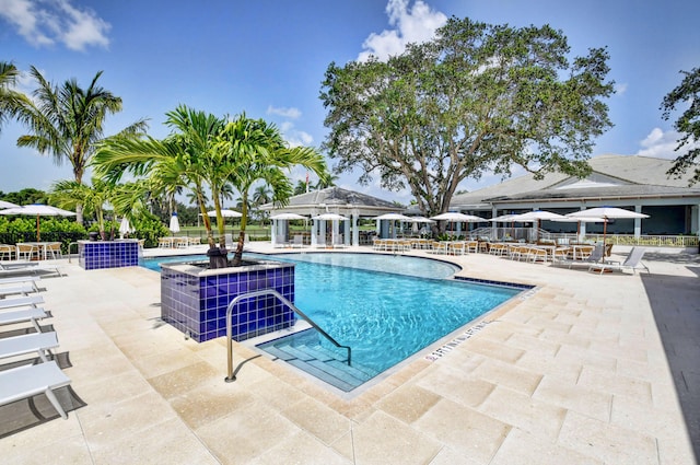 view of pool with a patio