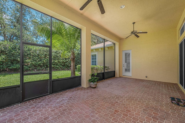 unfurnished sunroom with plenty of natural light