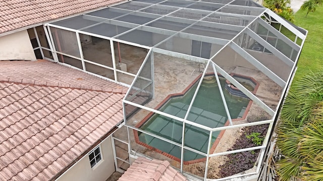 exterior space featuring a lanai and a patio area