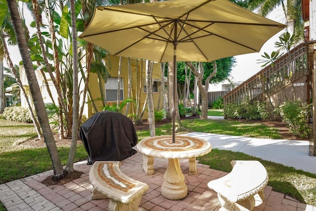 view of patio with grilling area