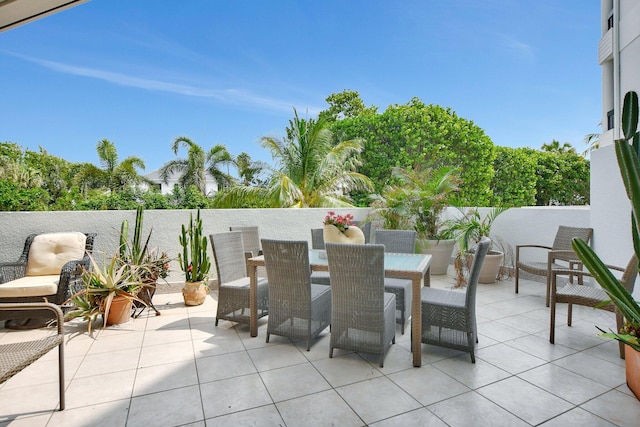 view of patio / terrace with an outdoor hangout area