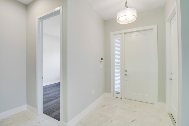 view of tiled entrance foyer